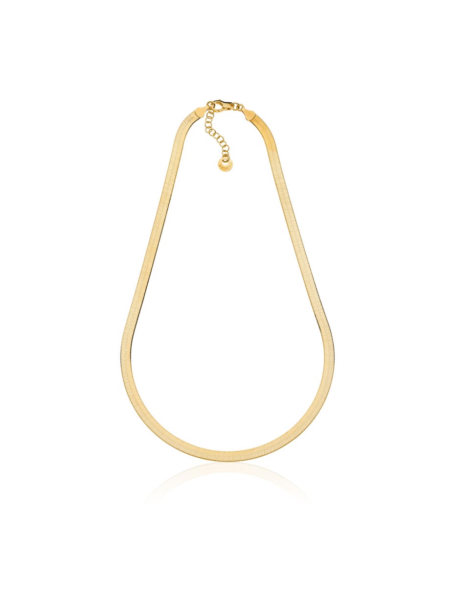Collana in argento dorato Herringbone