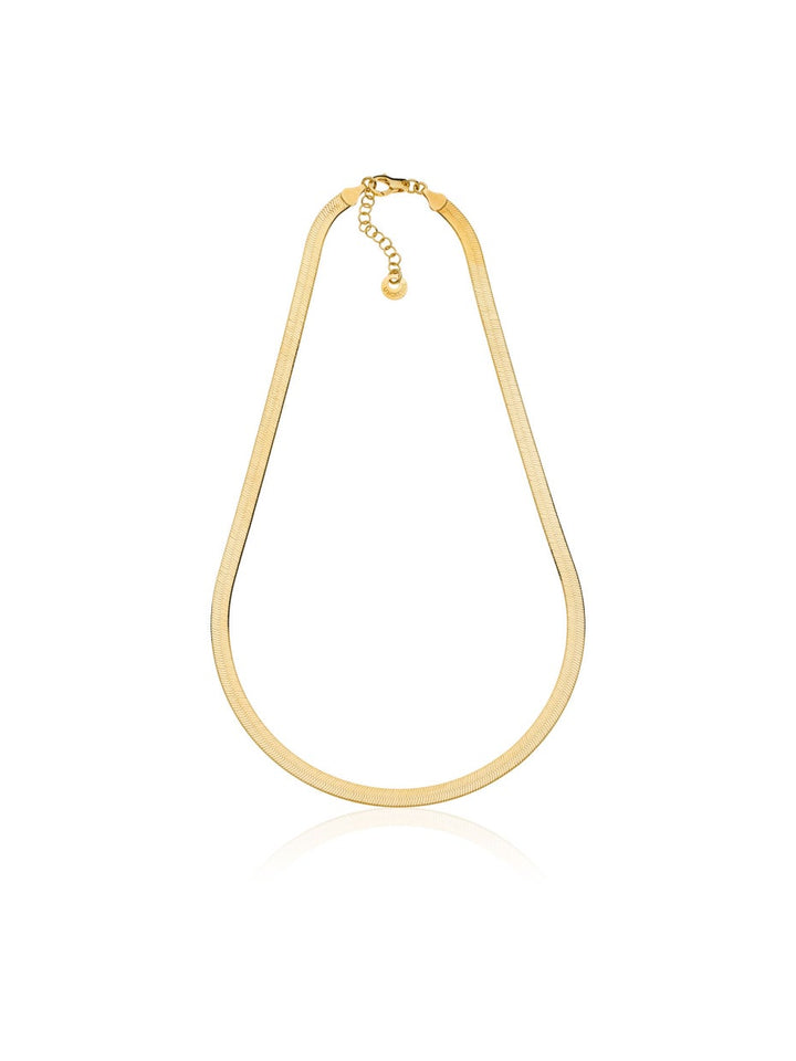 Collana in argento dorato Herringbone