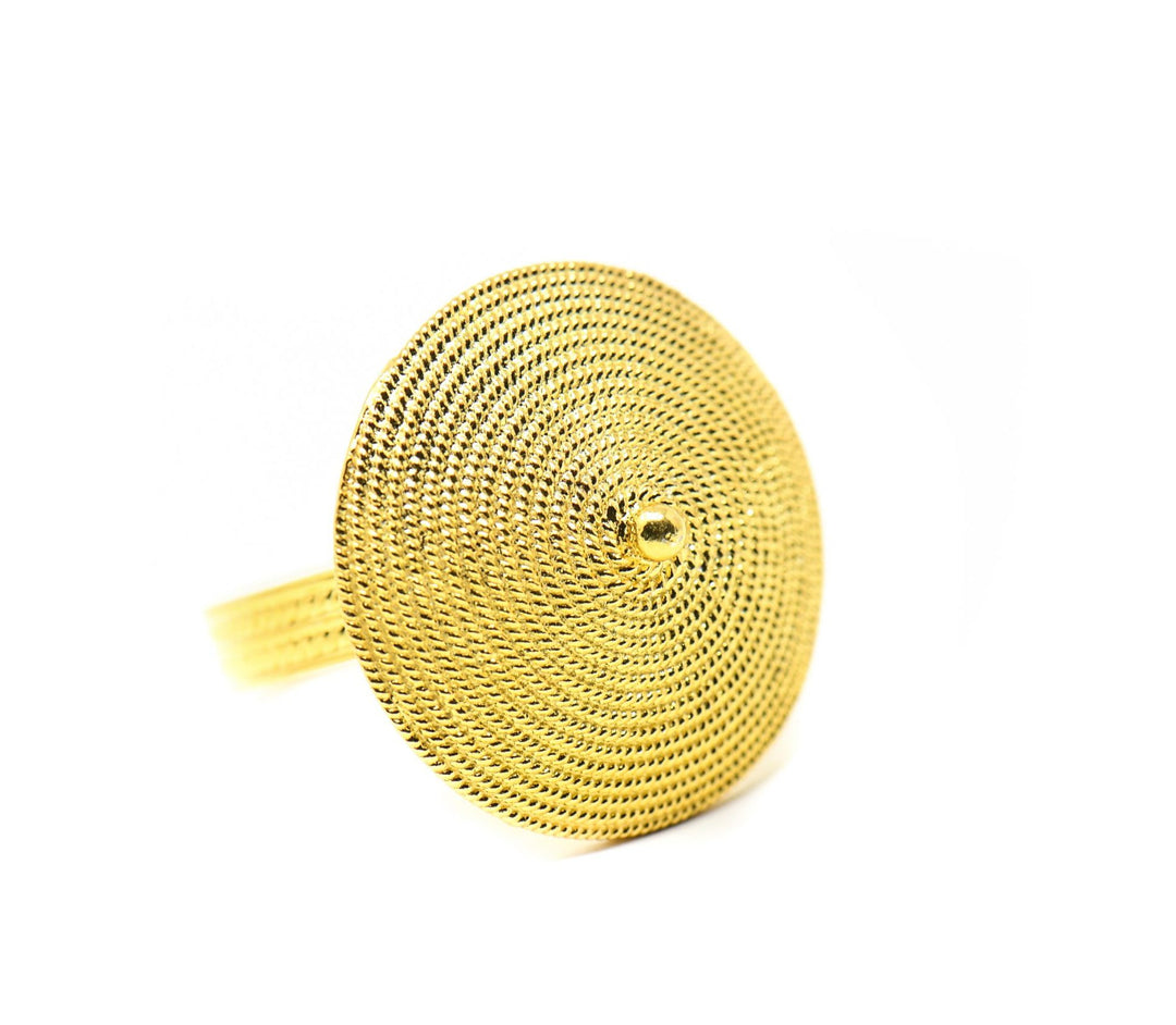 Anello corbula in argento dorato misura regolabile