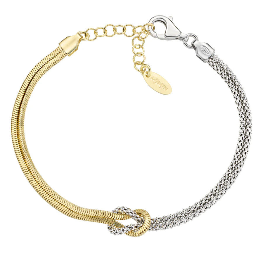 Bracciale Nodo d'Amore Bicolore