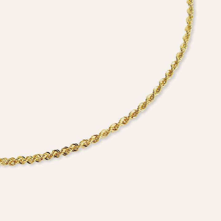 Bracciale catena corda Colette in oro giallo 9 kt, 2,2 mm