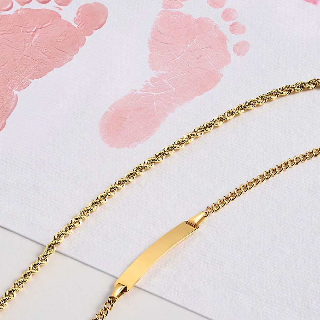Bracciale catena corda Colette in oro giallo 9 kt, 2,2 mm