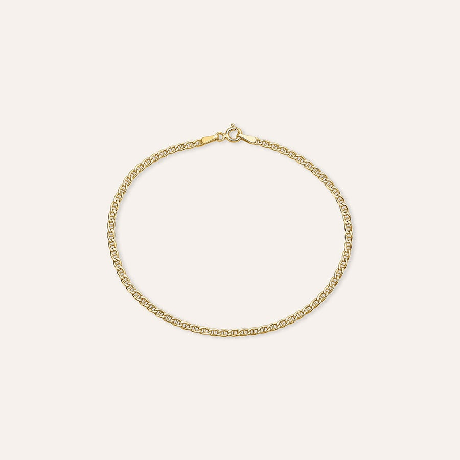 Bracciale catena traversino L'Homme Or in oro giallo 9 kt, 20 cm