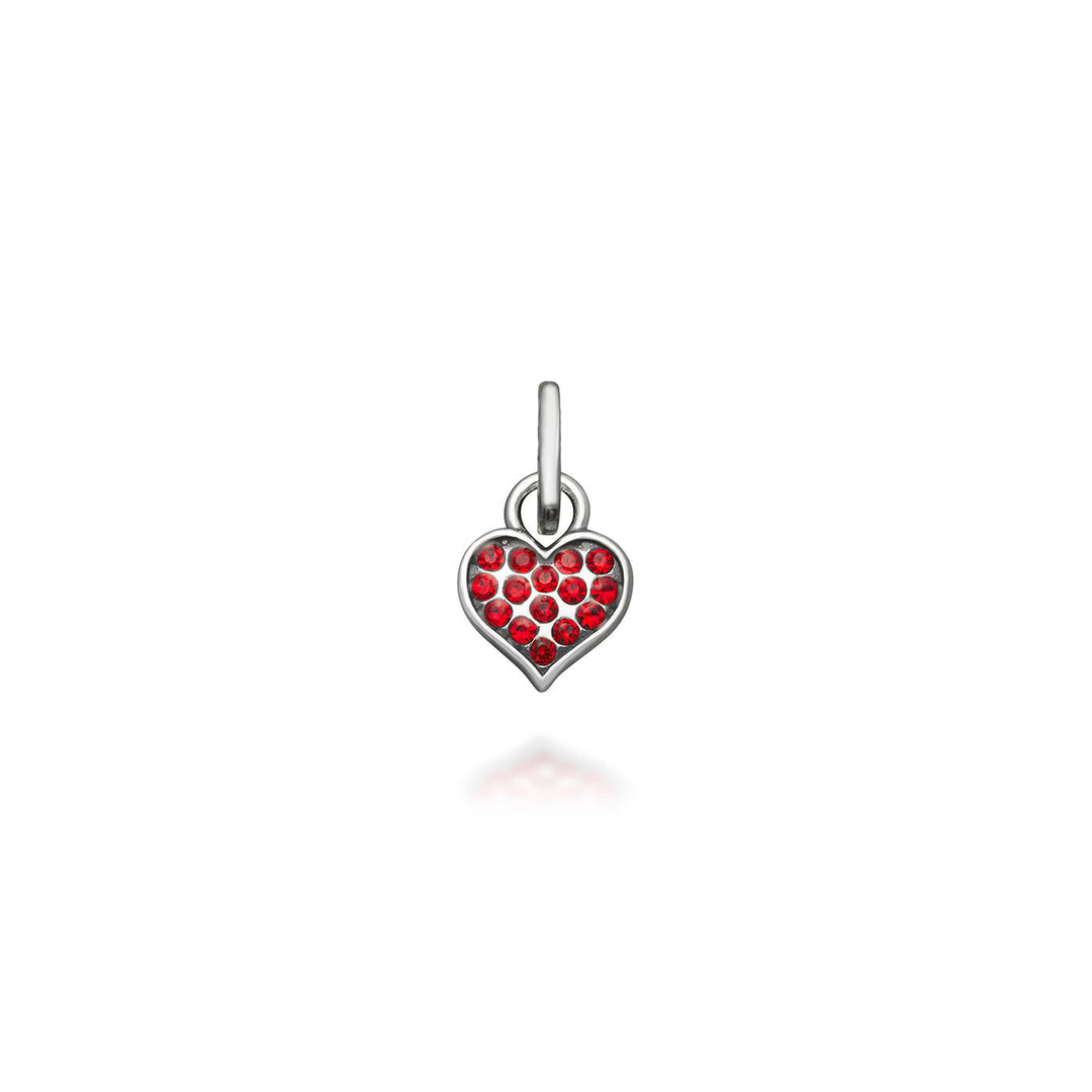 Mini Charm Cuore Crystal Rosso