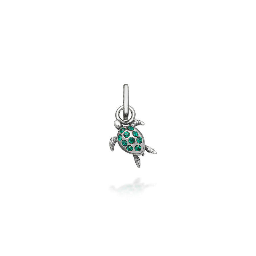 Mini Charm Tartaruga Crystal Verde