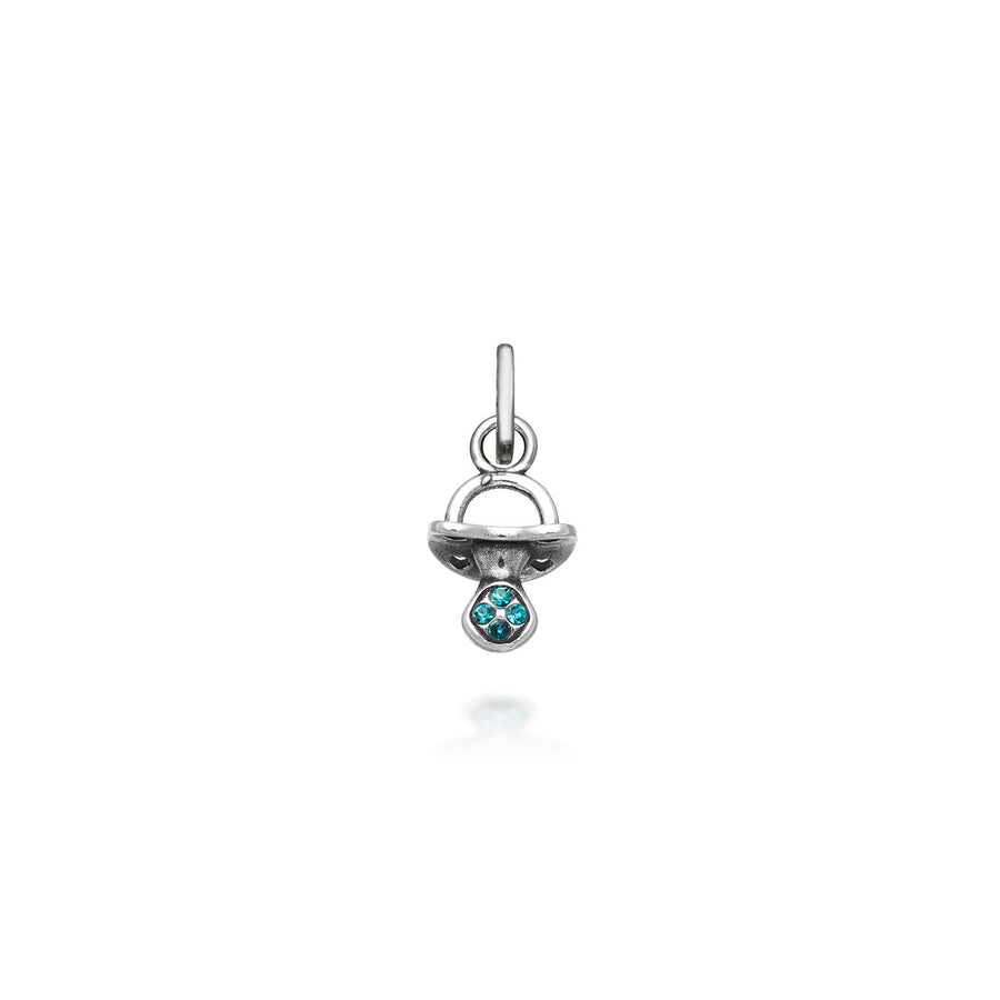 Mini Charm Ciuccio Crystal Azzurro