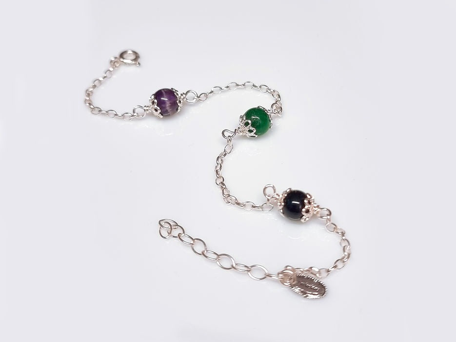 Bracciale in Argento e pietre naturali