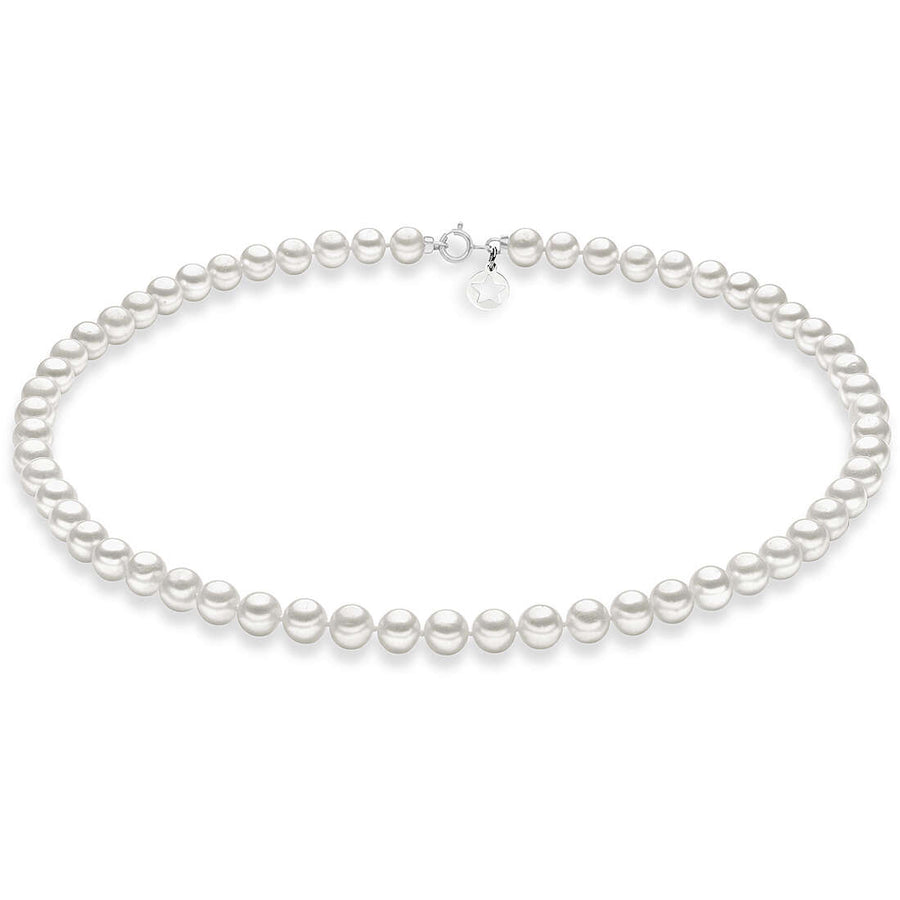 Collana Fili Perle d’Acqua Dolce 4,5/5 mm in Oro Bianco 18 kt
