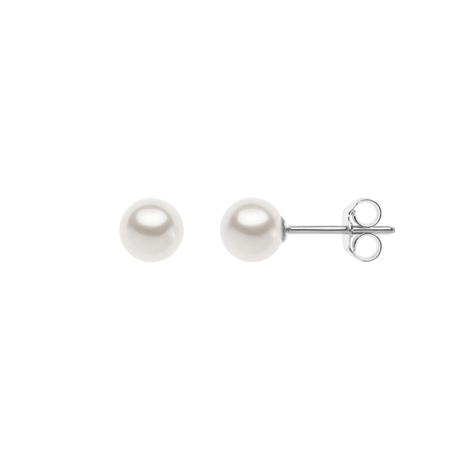 Orecchini Comete in Oro Bianco 9 kt con Perle Coltivate 7-7,5 mm