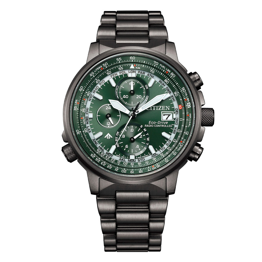 Orologio Radiocontrollato da Uomo - Crono Pilot Acciaio 41mm