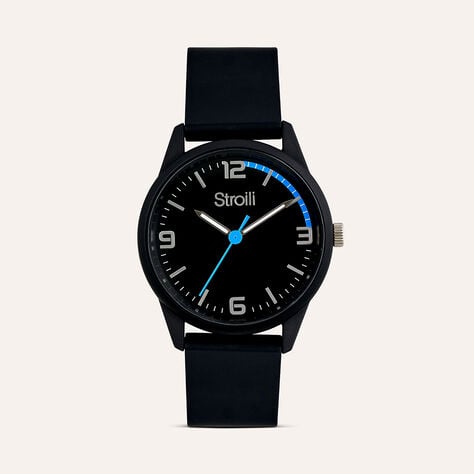 Orologio Stroili Malta al quarzo nero con cinturino in silicone