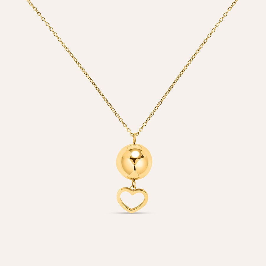 Collana chiama angeli lunga Radiance in acciaio dorato, 100 cm