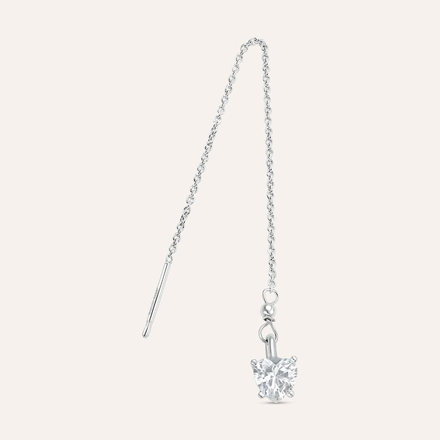 Mono orecchino pendente punto luce Silver Elegance in argento, 6 cm
