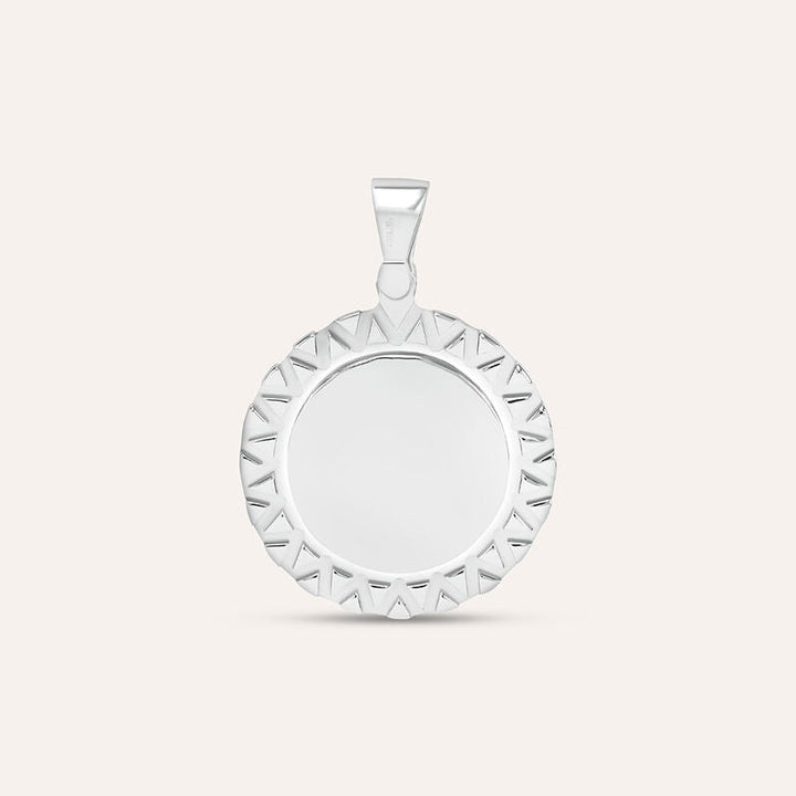 Pendente cerchio Love Beats in argento rodiato