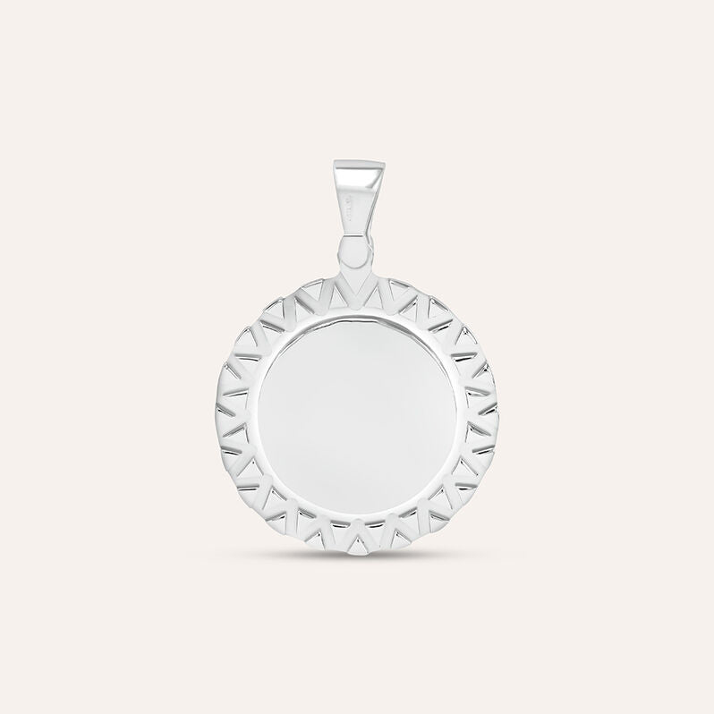 Pendente cerchio Love Beats in argento rodiato