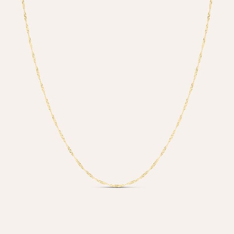 Catenina Singapore Poème in oro giallo 9 kt, 45 cm