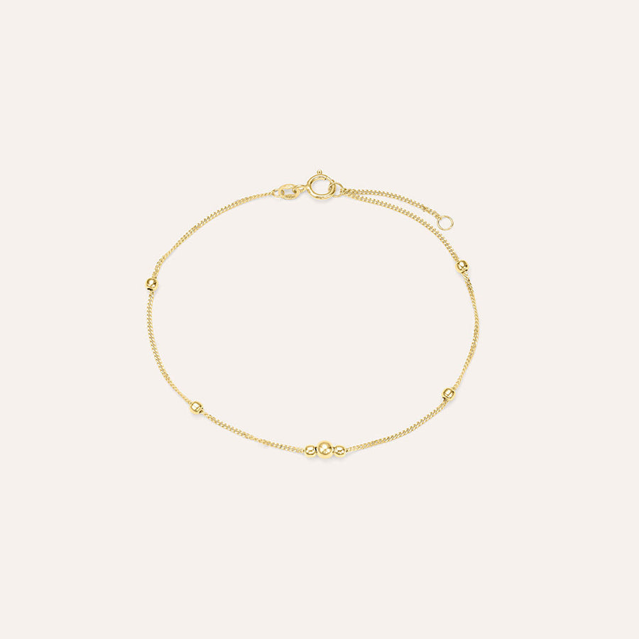 Bracciale groumette Beverly in oro giallo 9 kt
