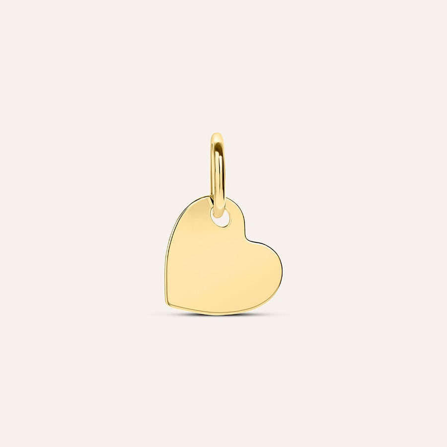 Pendente cuore Poème in oro giallo 9 kt, incidibile