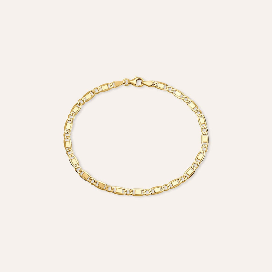 Bracciale plaquette L'Homme Or in oro giallo 9 kt, 21 cm