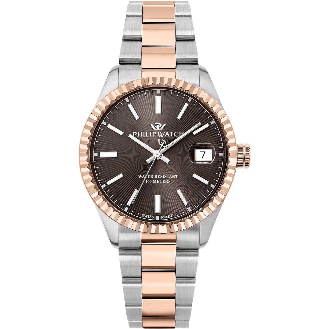 Orologio Philip Watch Caribe Urban Uomo Bicolore Marrone 39 mm