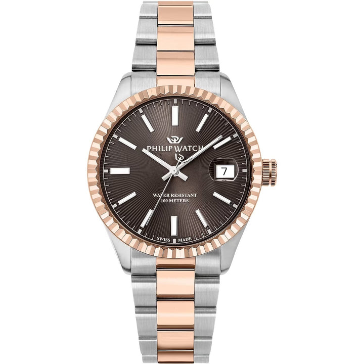 Orologio Philip Watch Caribe Urban Uomo Bicolore Marrone 39 mm
