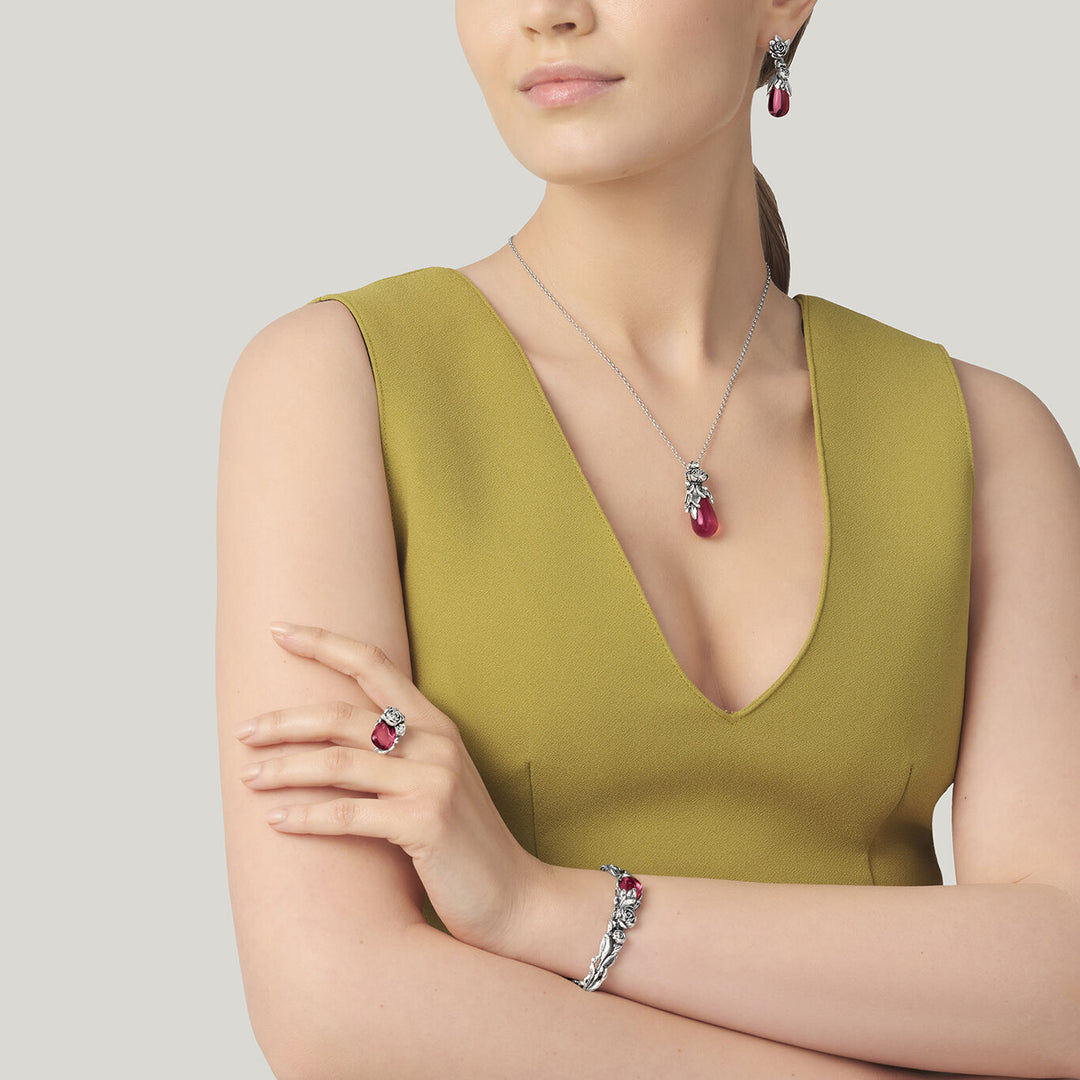 Orecchini Goccia Peonie