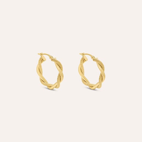 Orecchini a cerchio Isabelle in oro giallo 9 kt, 15 mm