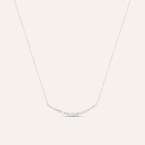 Collana Claire in oro bianco 9 kt con zirconi a cipollina
