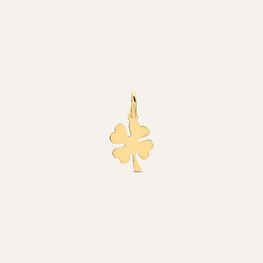 Pendente quadrifoglio Poème in oro giallo 9 kt