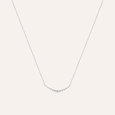 Collana Claire in oro bianco 9 kt con zirconi