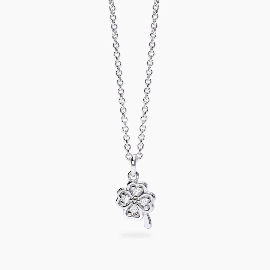 Girocollo MY DIAMOND con quadrifoglio di diamanti lab-grown