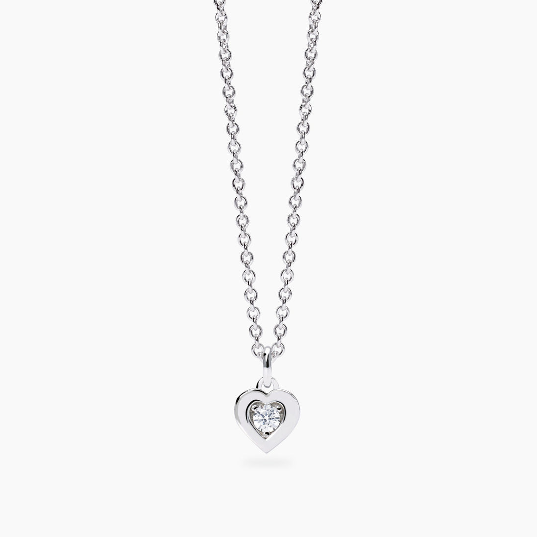 Girocollo MY DIAMOND con cuore e diamante lab-grown