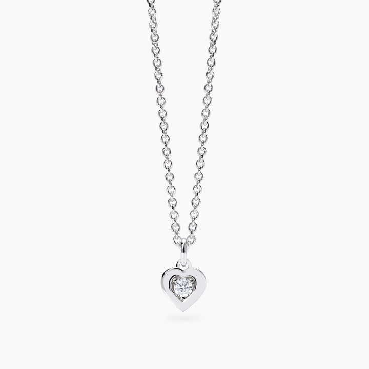 Girocollo MY DIAMOND con cuore e diamante lab-grown