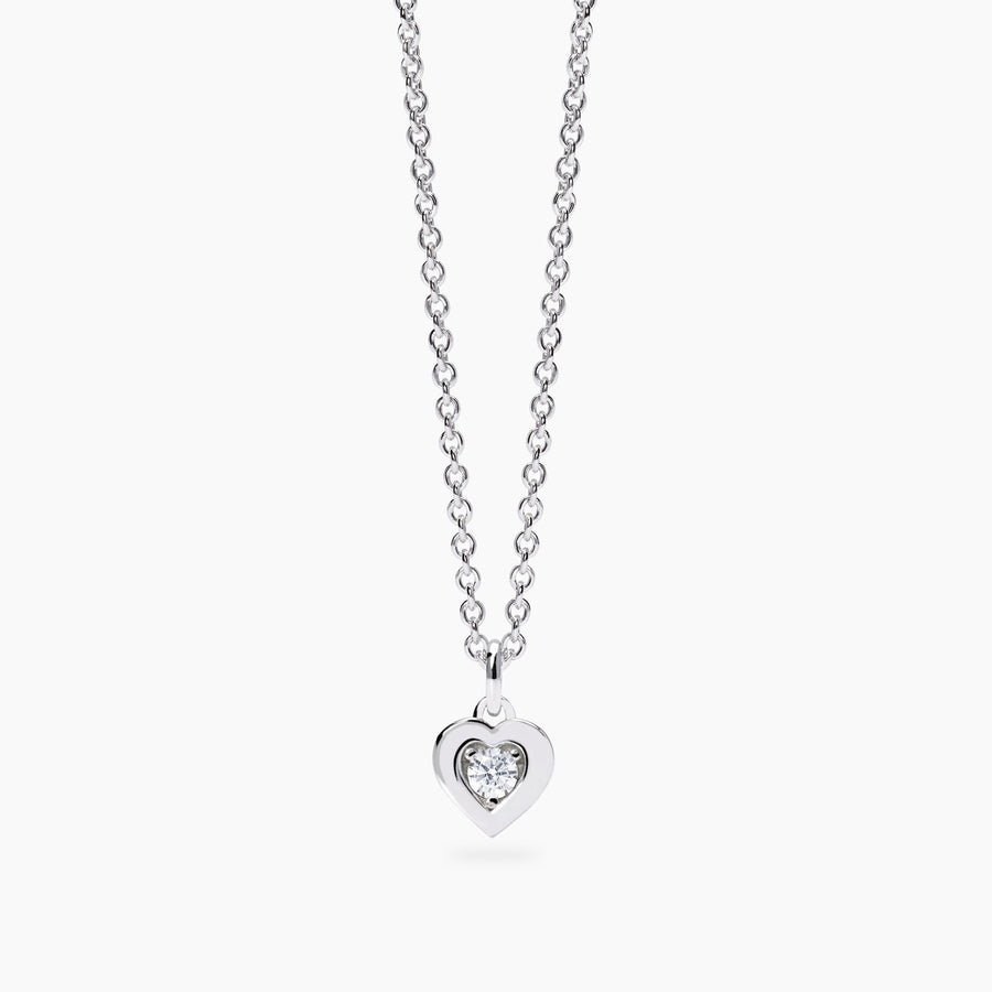 Girocollo MY DIAMOND con cuore e diamante lab-grown