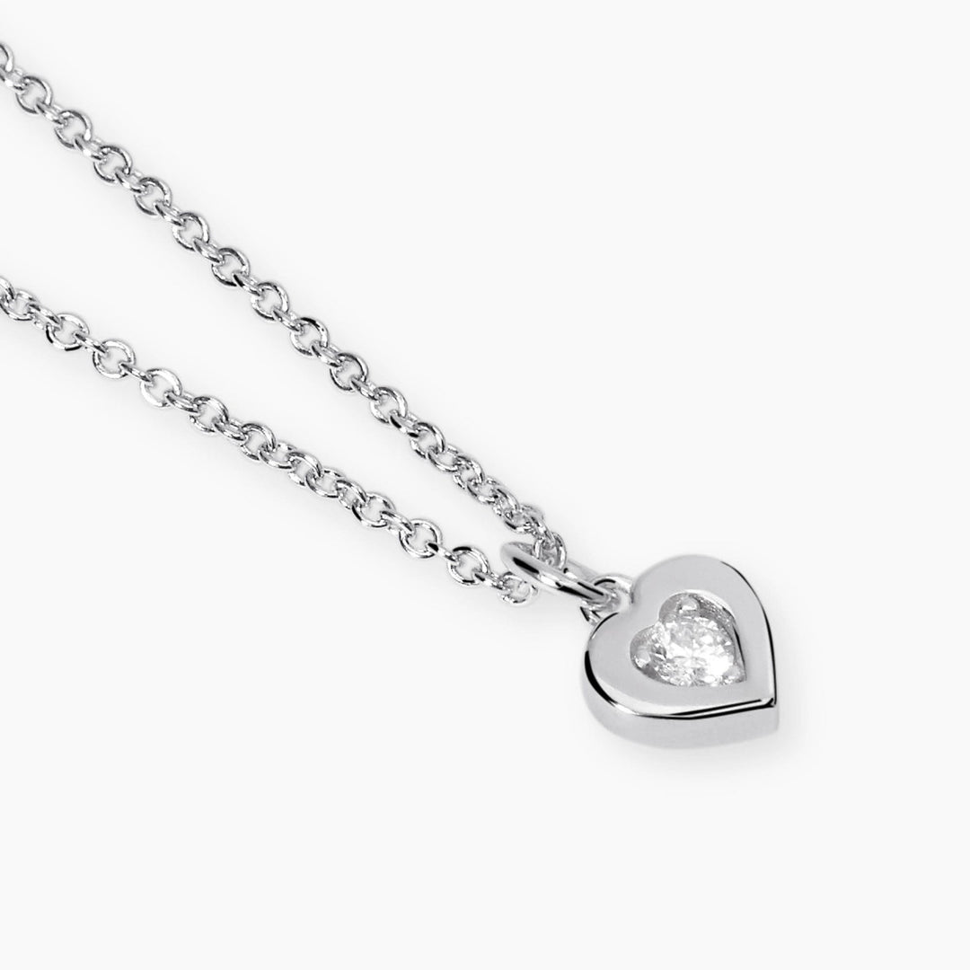 Girocollo MY DIAMOND con cuore e diamante lab-grown