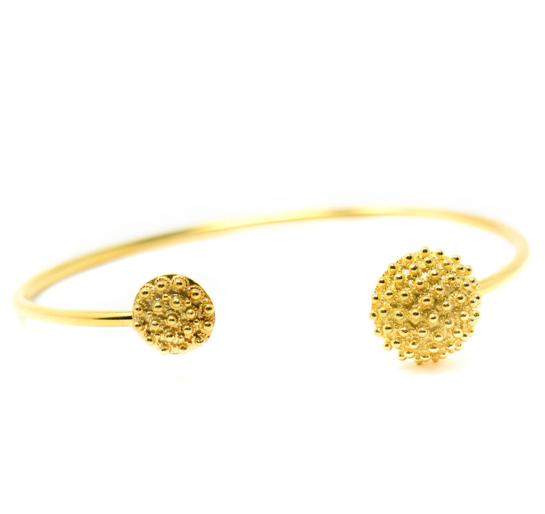 Bracciale Rigido in Filigrana Sarda con 2 More a Nido d'Ape