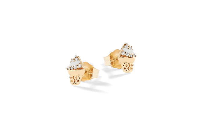 Orecchini gelato con dettagli luminosi in argento 925