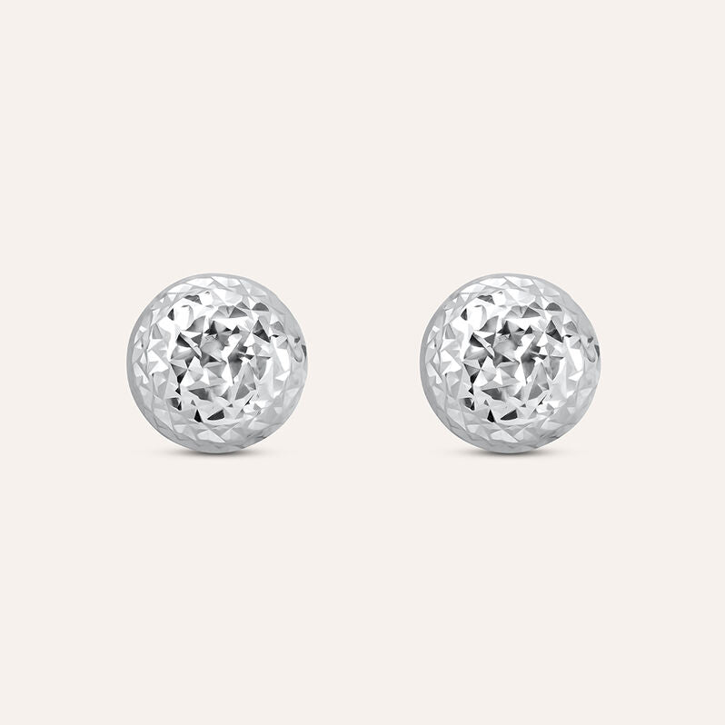 Orecchini sfera Silver Collection in argento rodiato