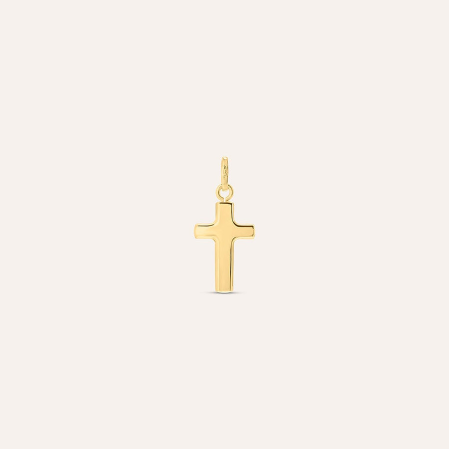Pendente croce Holy in oro giallo 9 kt, 2 cm, classico