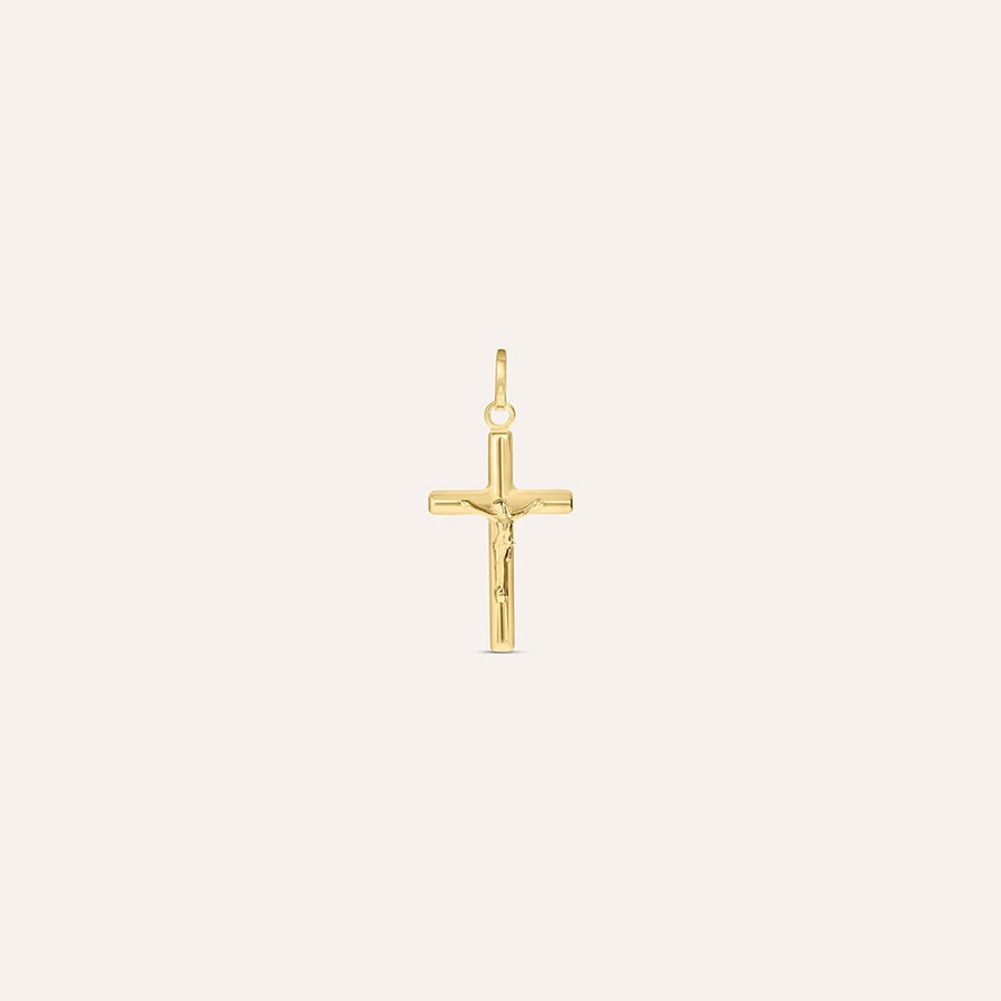 Pendente croce Holy in oro giallo 9 kt, 2 cm