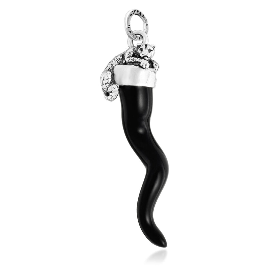 charm corno nero leopardo