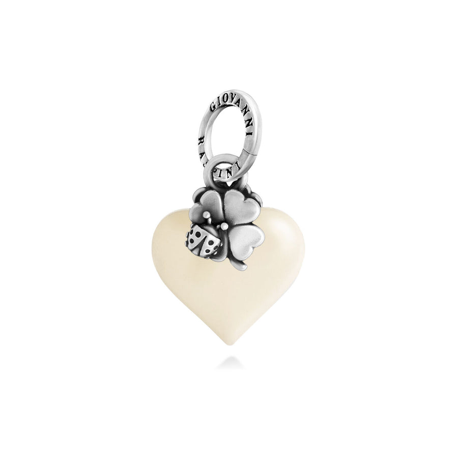 charm cuore lucky avorio
