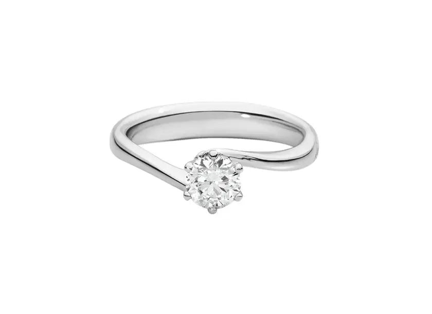 Anello Recarlo Anniversary Solitario in Oro Bianco con Diamante 0,23 ct