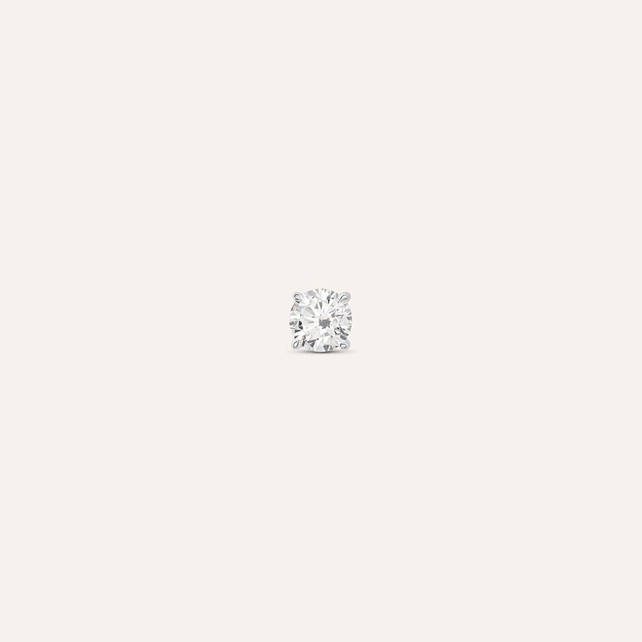 Mono orecchino punto luce L'Homme Or in oro bianco 9 kt, zircone 5 mm