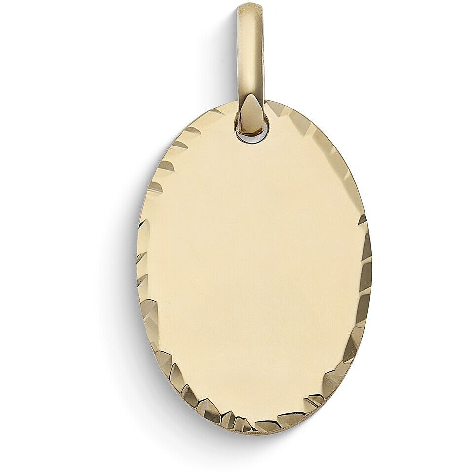 Ciondolo Ovale Stella Bag Personalizzabile in Oro Giallo 9 kt