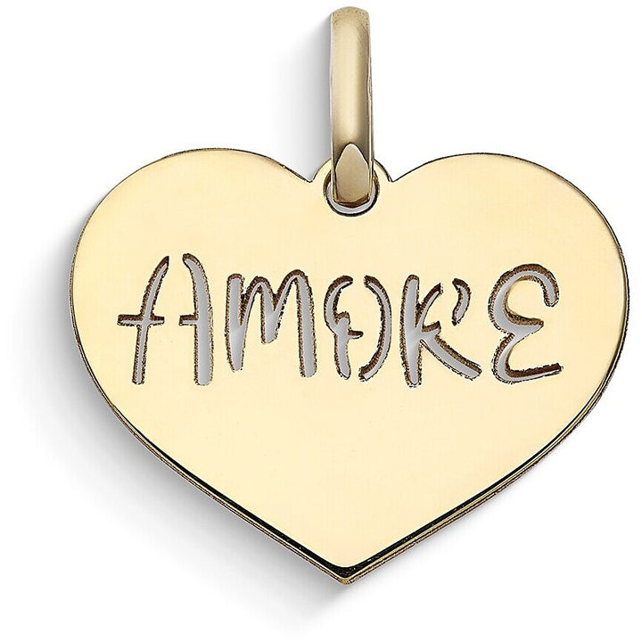 Ciondolo a Cuore Stella Bag Amore in Oro Giallo 9 kt