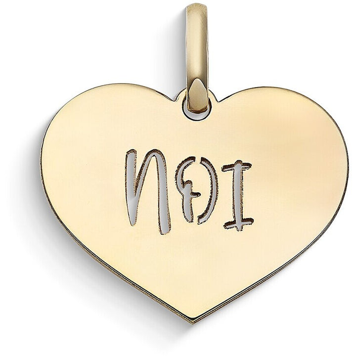 Ciondolo a Cuore Stella Bag Noi in Oro Giallo 9 kt