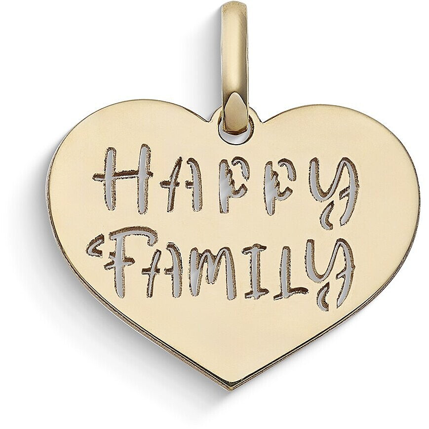 Ciondolo a Cuore Stella Bag Happy Family in Oro Giallo 9 kt