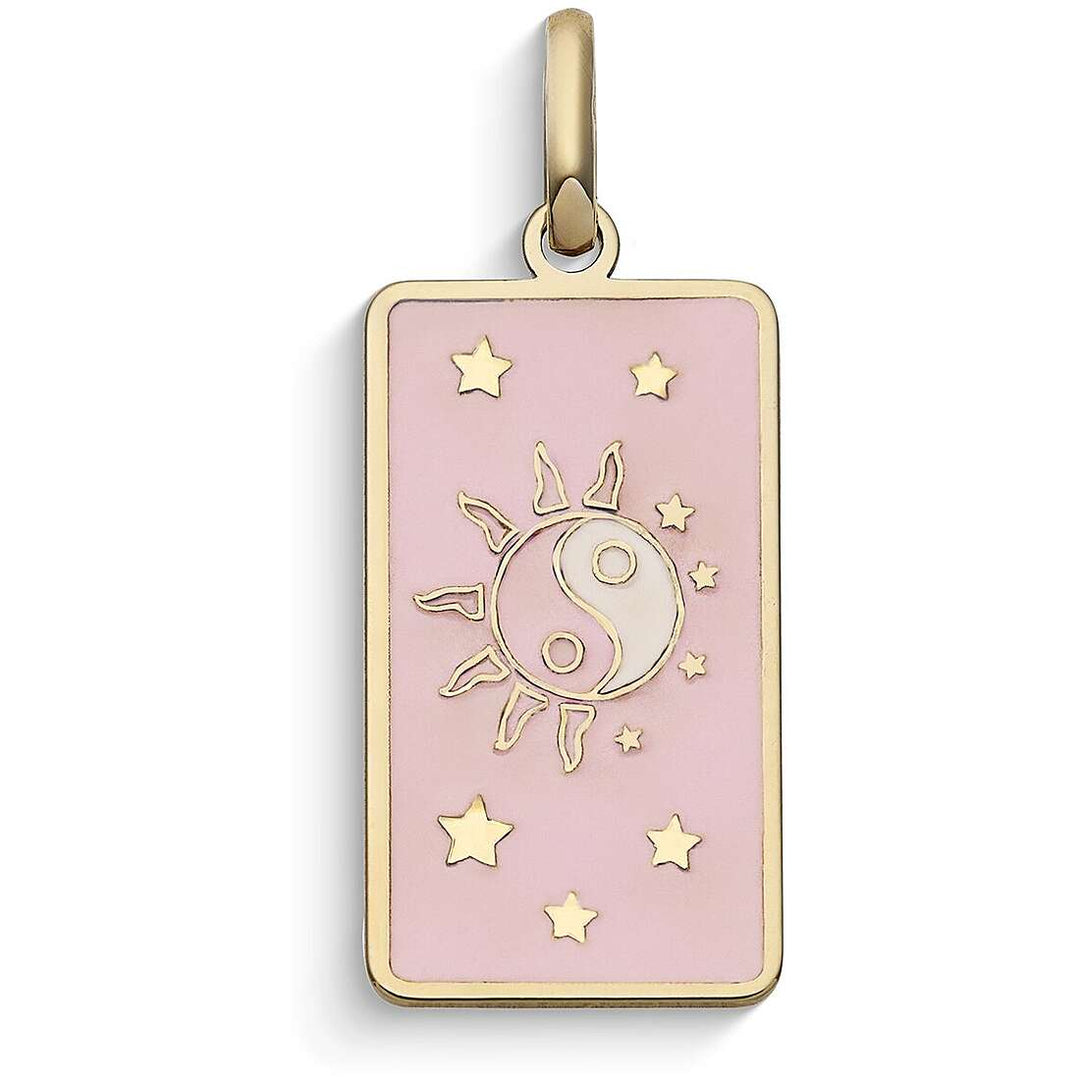 Charm Comete Stella Bag Equilibrio Yin Yang in Oro Giallo 9 kt e Smalto
