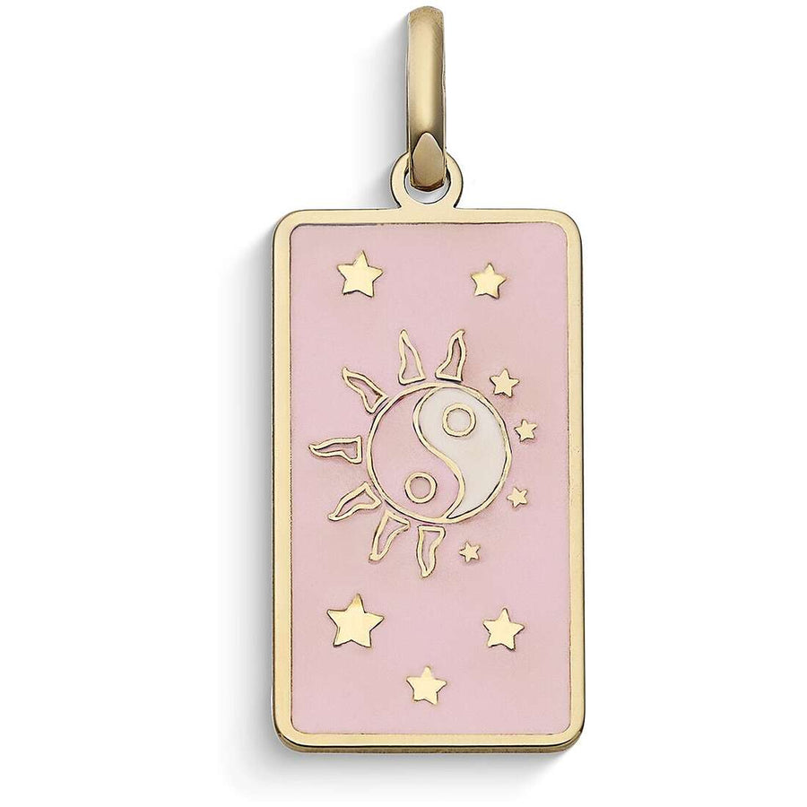 Charm Comete Stella Bag Equilibrio Yin Yang in Oro Giallo 9 kt e Smalto